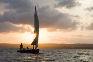 Inhambane at sunset, Mozambique 2006.